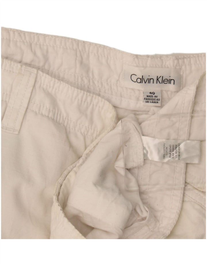 Calvin Klein Pantalones cortos cargo para hombre W40 XL Algodón blanco