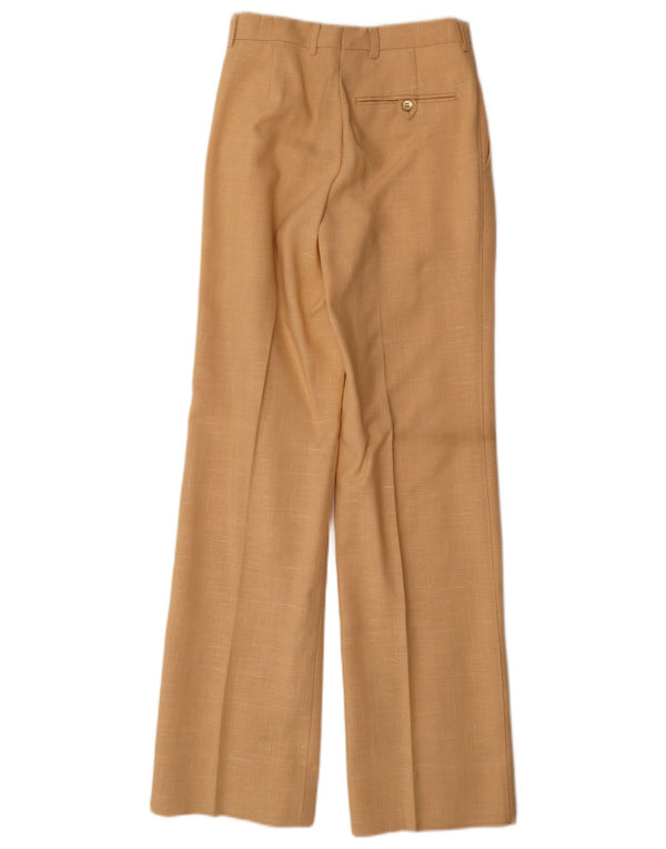 Pantalones casuales de pierna ancha vintage para hombre W26 L31 Viscosa beige