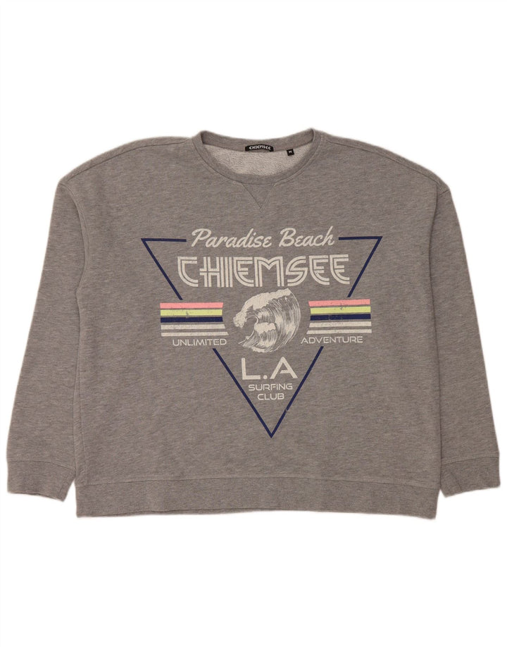 Chiemsee Sudadera gráfica para mujer Jumper UK 44 Gris medio moteado