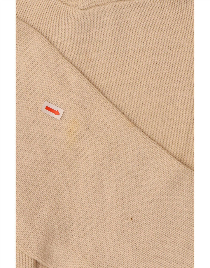 Zara Hombre Jersey Con Cuello Chal Jersey Grande Algodón Beige