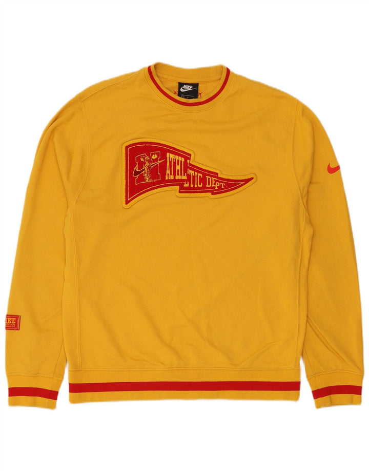 Nike Athletic Dept Graphic Sudadera tipo jersey de algodón amarillo medio para hombre