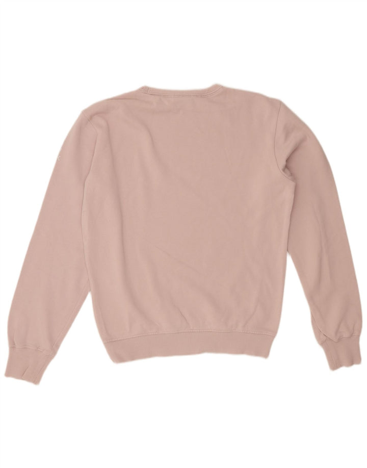 SUPERDRY Mens Loose Fit Graphic Sweatshirt Jumper Small Pink