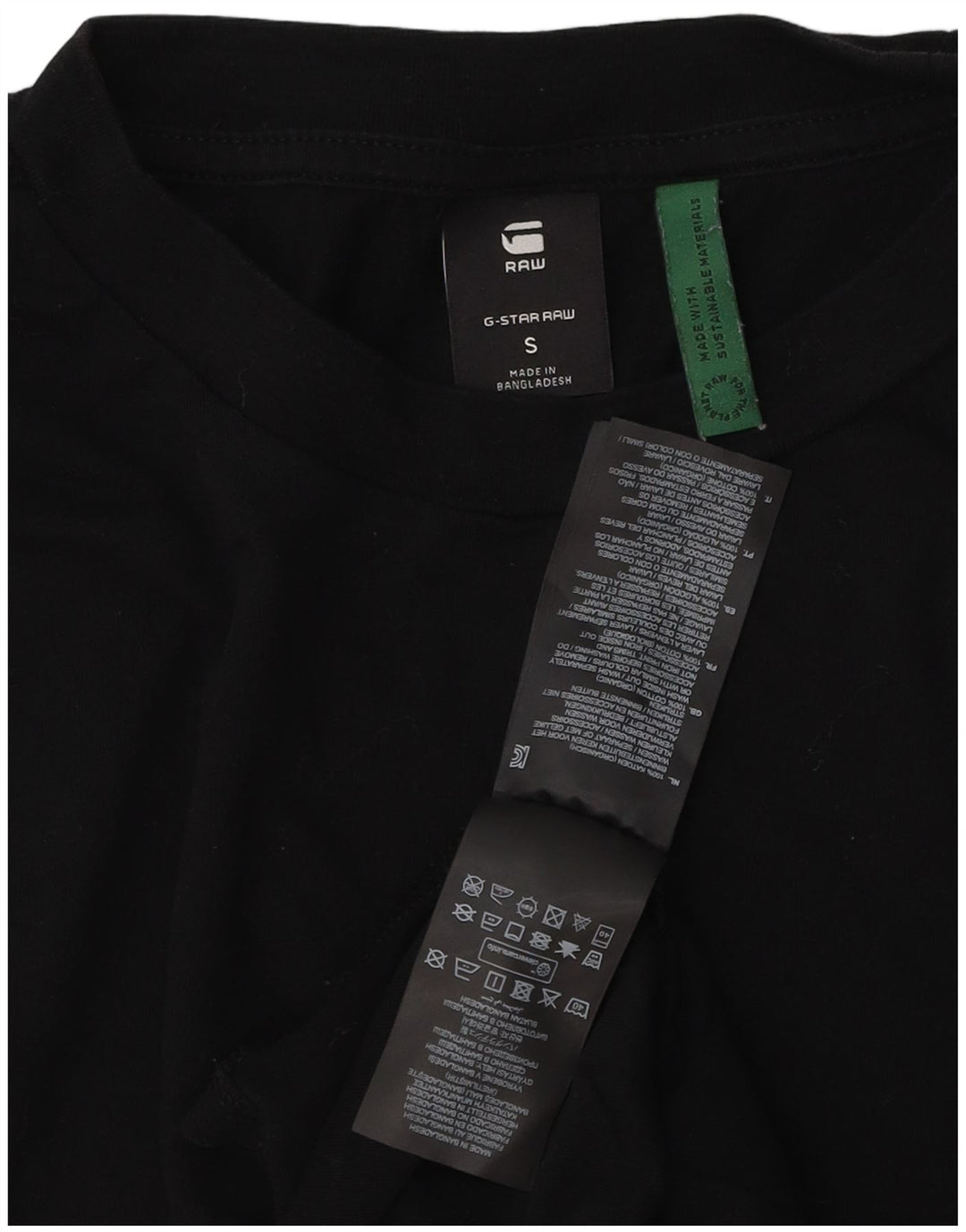 G-Star Hombre Camiseta Top Small Negro Algodón