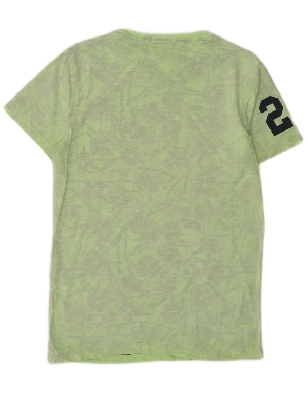 SUPERDRY Hombre Camiseta Gráfica Top XS Algodón Verde