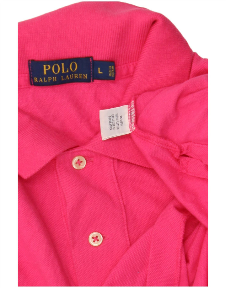 Camisa Polo Ralph Lauren para hombre grande de algodón rosa