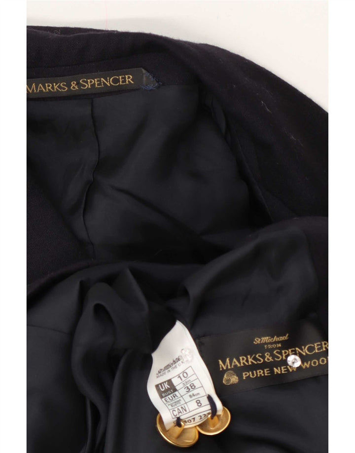 Marks & Spencer Chaqueta tipo blazer extragrande para mujer UK 10 Small Azul marino