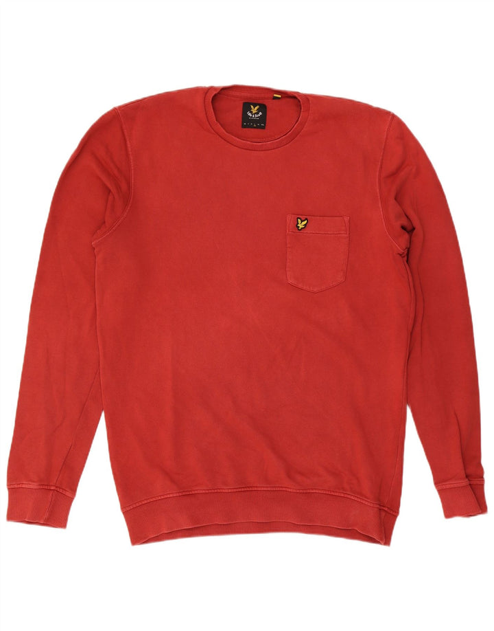 Lyle & Scott - Sudadera para hombre (tamaño grande), color rojo