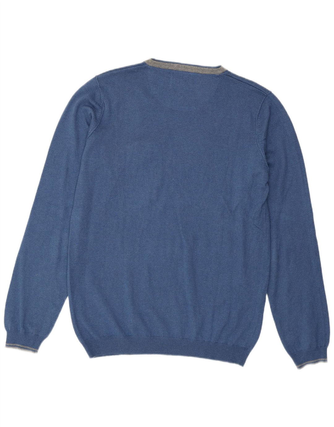FRED MELLO Mens Crew Neck Jumper Sweater Medium Blue Vintage Fred Mello and Second-Hand Fred Mello from Messina Hembry 