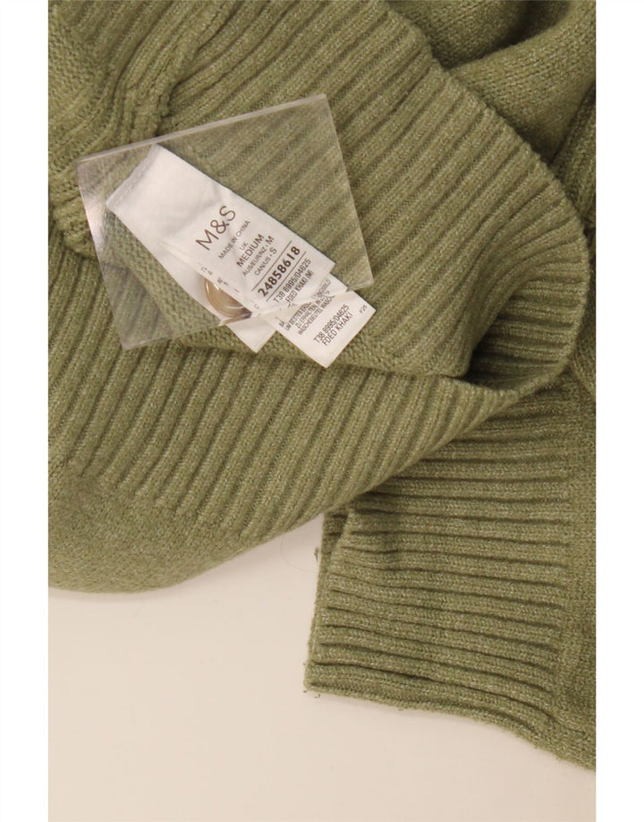 Marks & Spencer Cárdigan extragrande para mujer, talla 40, color caqui mediano