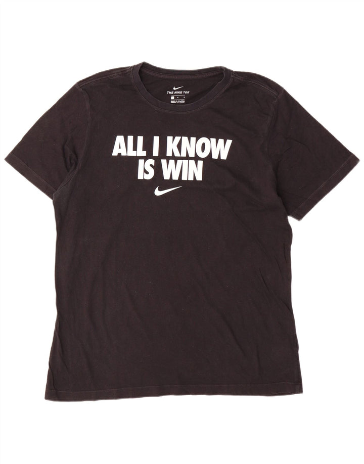 Nike - Camiseta gráfica para hombre, talla grande, algodón negro