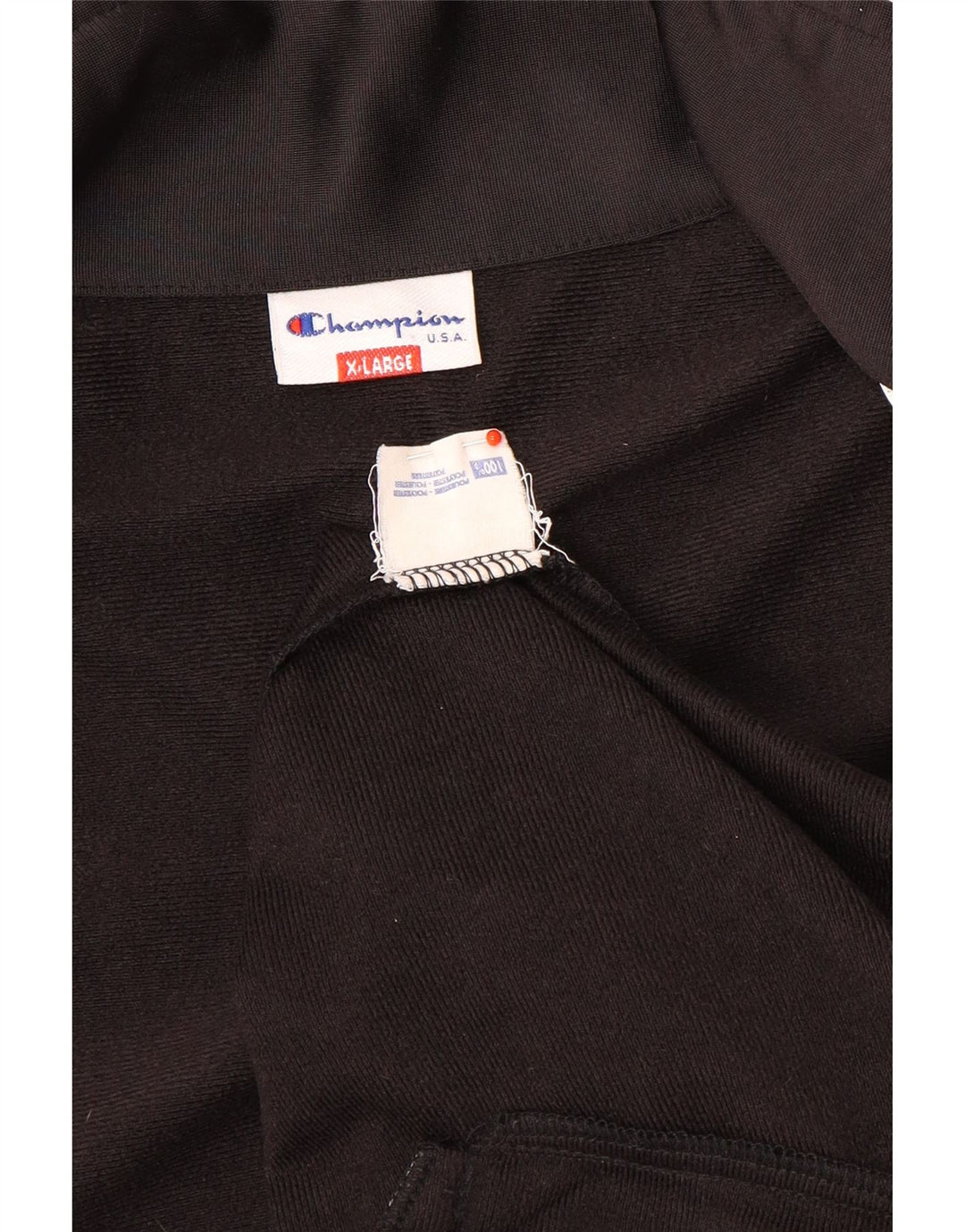 Champion Chaqueta de chándal gráfica para hombre XL Black Colourblock