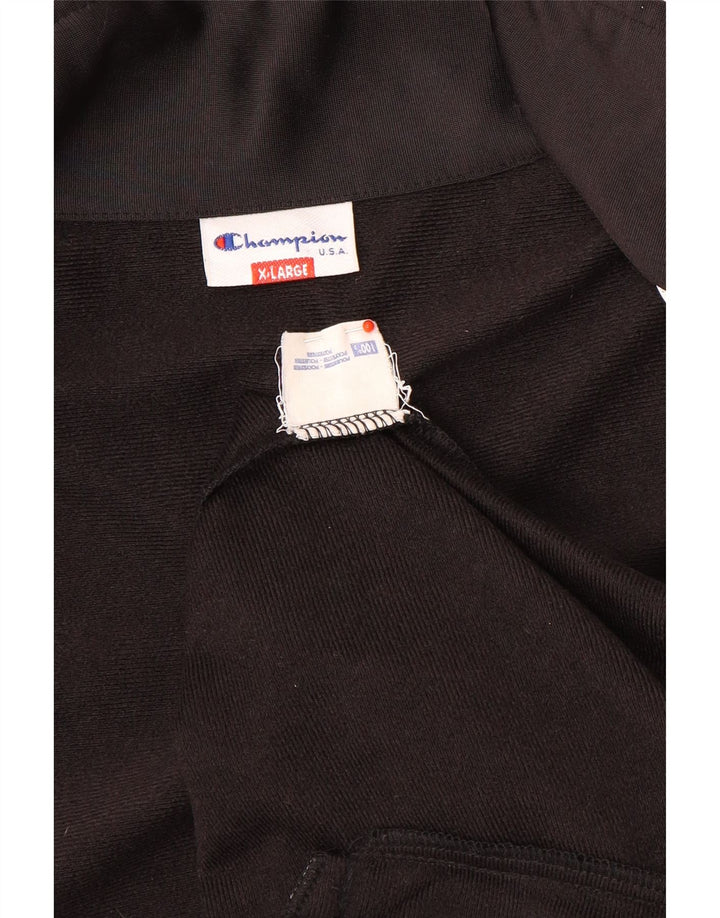 Champion Chaqueta de chándal gráfica para hombre XL Black Colourblock