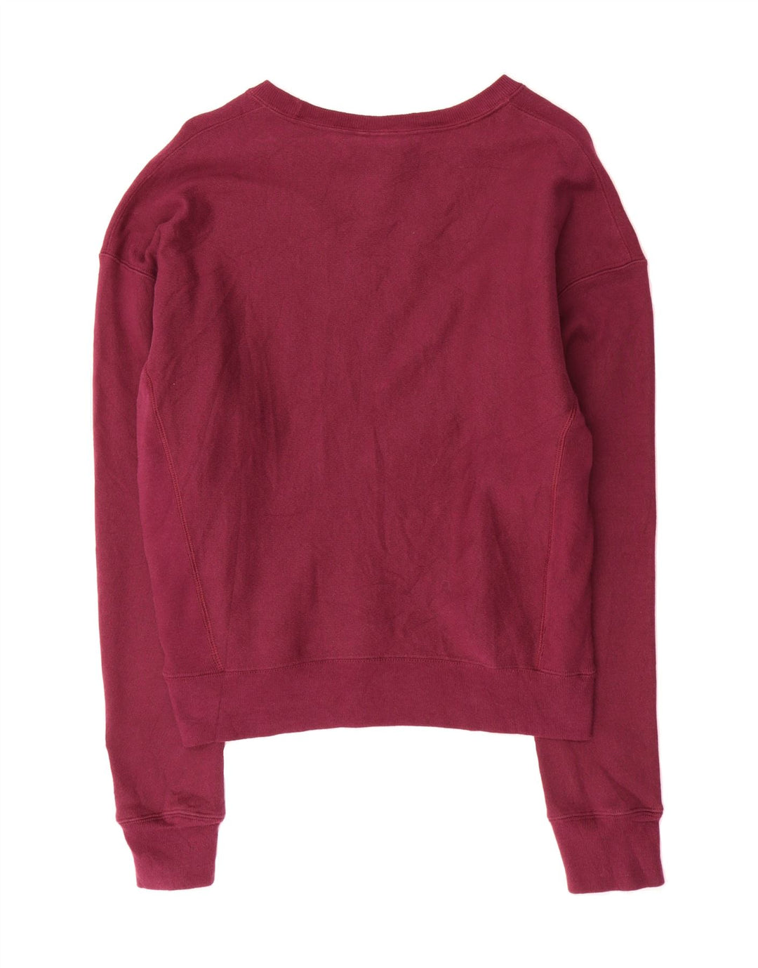 CHAMPION Womens Oversized Sweatshirt Jumper UK 10 Small Burgundy Vintage Champion and Second-Hand Champion from Messina Hembry 