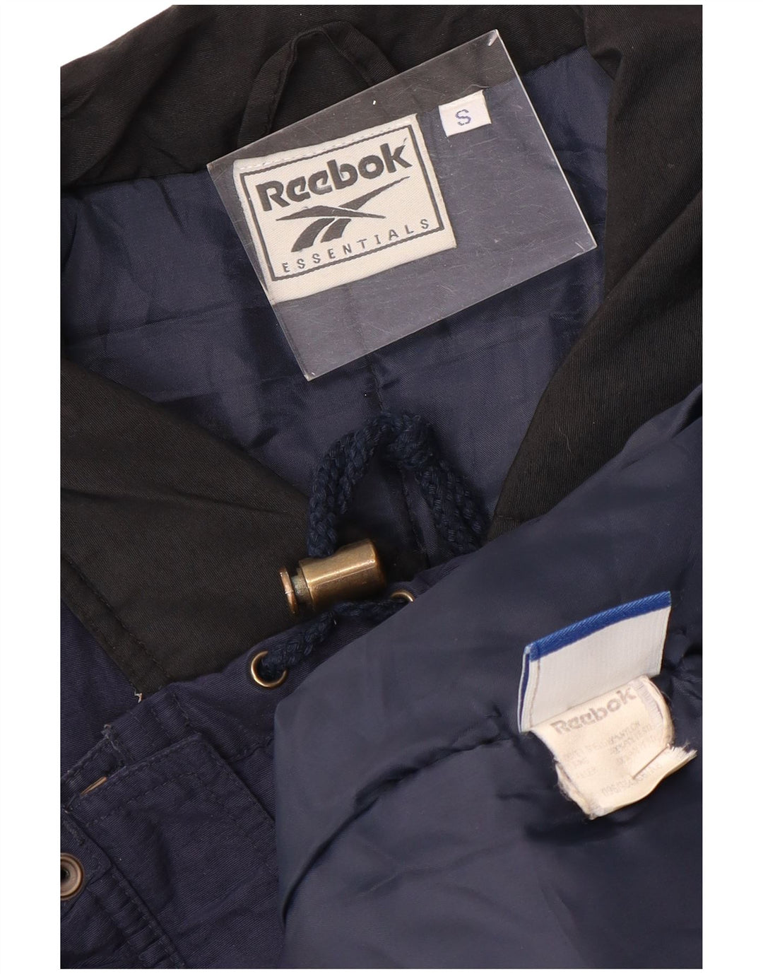 REEBOK Chaqueta cortavientos holgada para hombre UK 36 Small Azul marino Nylon