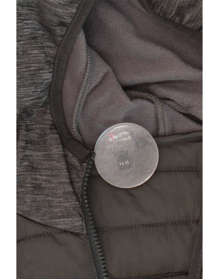 Berghaus Chaqueta acolchada con capucha para niño 14-15 años Gris Poliéster color block