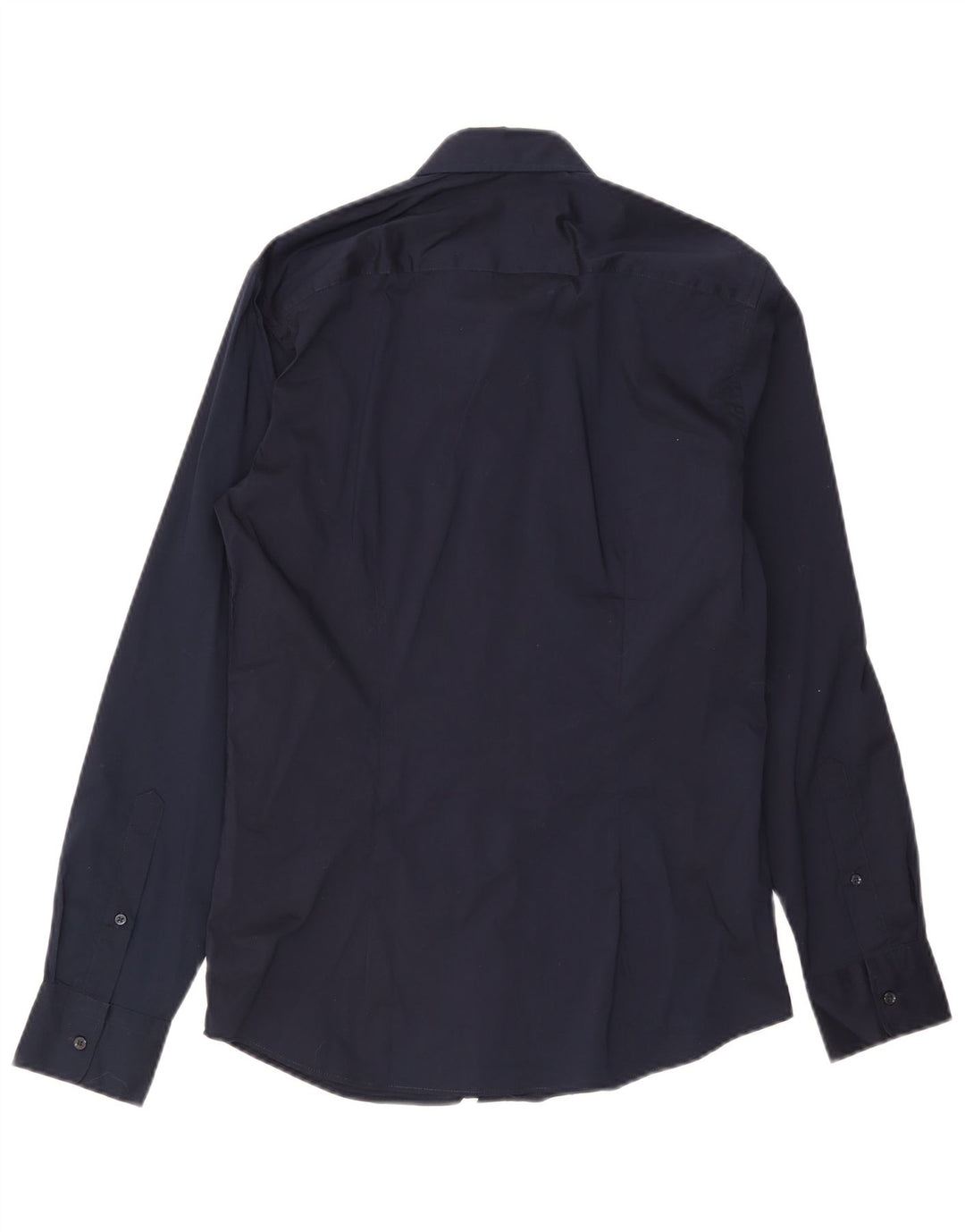 Camisa Benetton Hombre Small Azul Marino Algodón