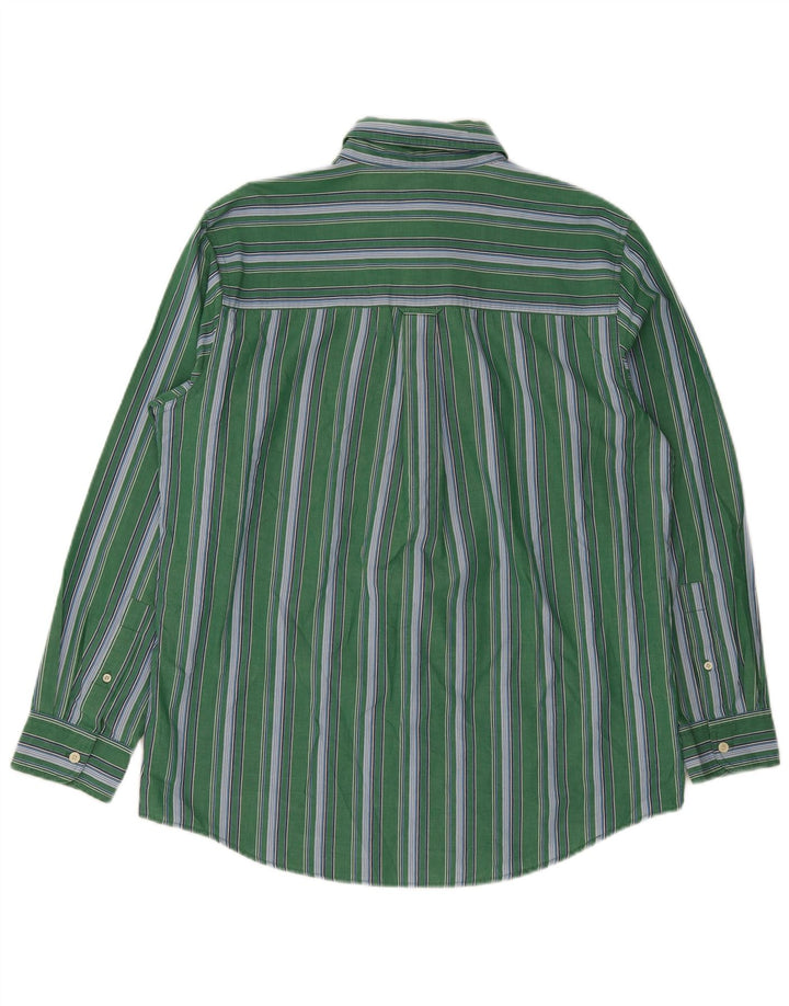Chaps Camisa de fácil cuidado para hombre de algodón a rayas verde medio