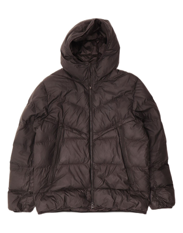 NIKE Chaqueta acolchada con capucha Storm-Fit para hombre UK 40 Grande Poliéster negro