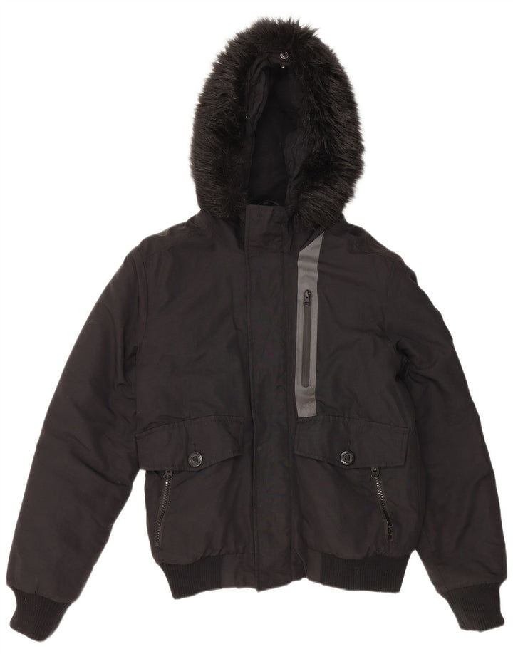 Superdry Chaqueta Acolchada Con Capucha Para Hombre UK 38 Medium Black Nylon