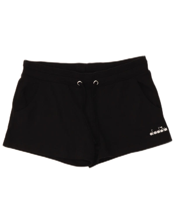 Diadora Shorts deportivos para mujer UK 44 Mediano Negro Algodón