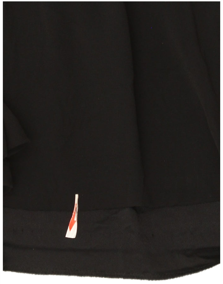 Zara Mujer Top Manga Larga UK 44 Medio Negro Colorblock Viscosa