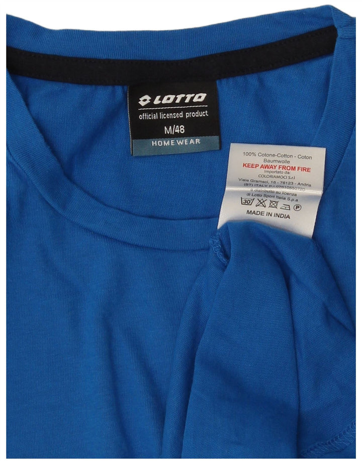 Lotto Hombre Camiseta Gráfica Top Algodón Azul Medio