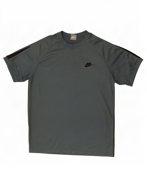 Camiseta Nike Hombre Top Verde Medio Color Block Poliéster
