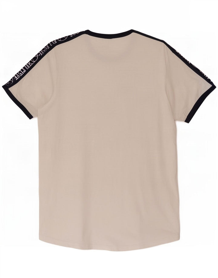 Ellesse Hombre Camiseta Gráfica Top Medium Blanco Colorblock