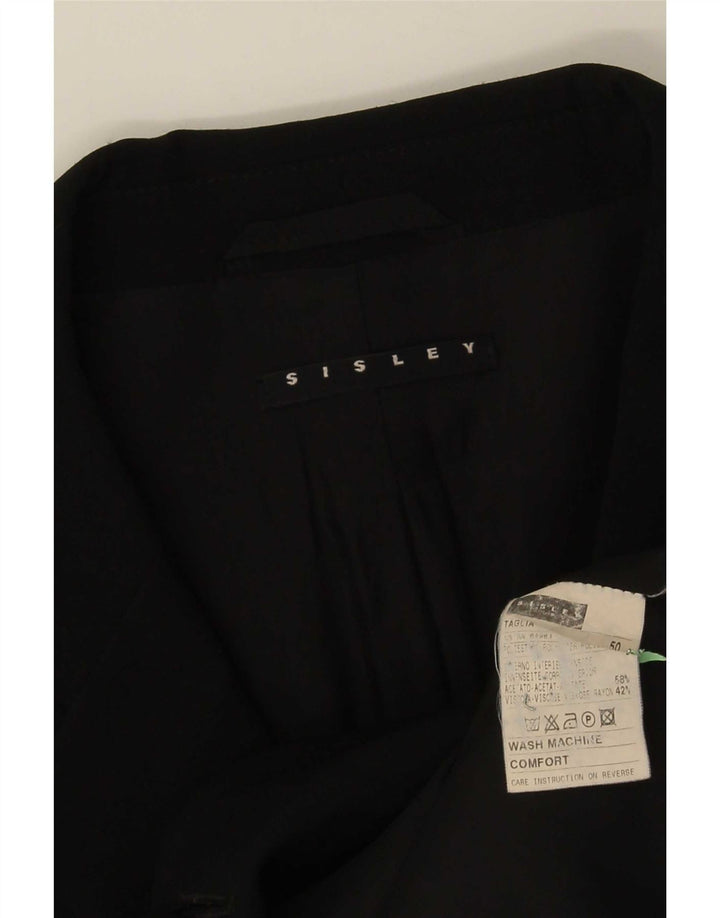 Sisley Chaqueta tipo blazer de 3 botones para hombre IT 50 Large Poliéster negro