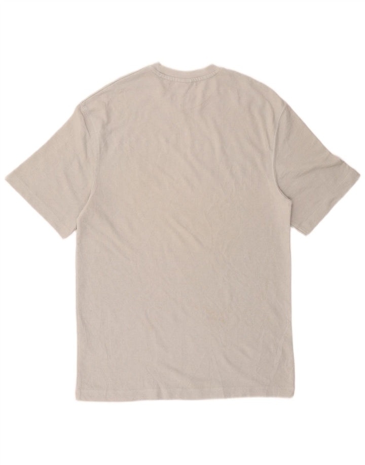 Zara Hombre Camiseta Top Algodón Gris Medio