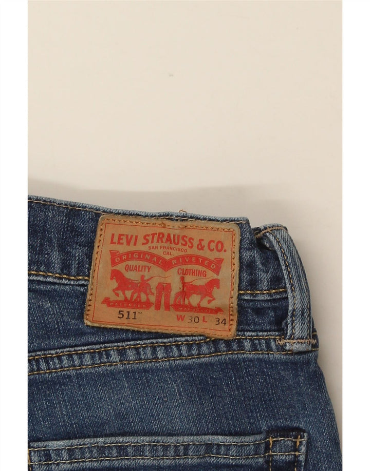 Vaqueros Levi's Mujer 511 Slim W30 L28 Algodón Azul