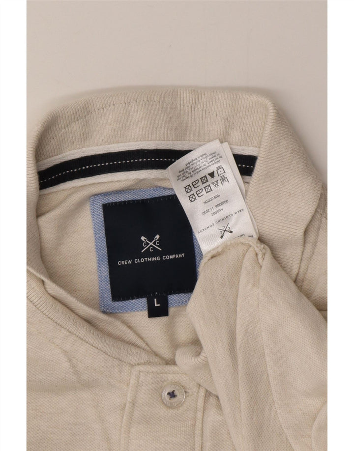 CREW CLOTHING Polo para hombre de algodón gris grande