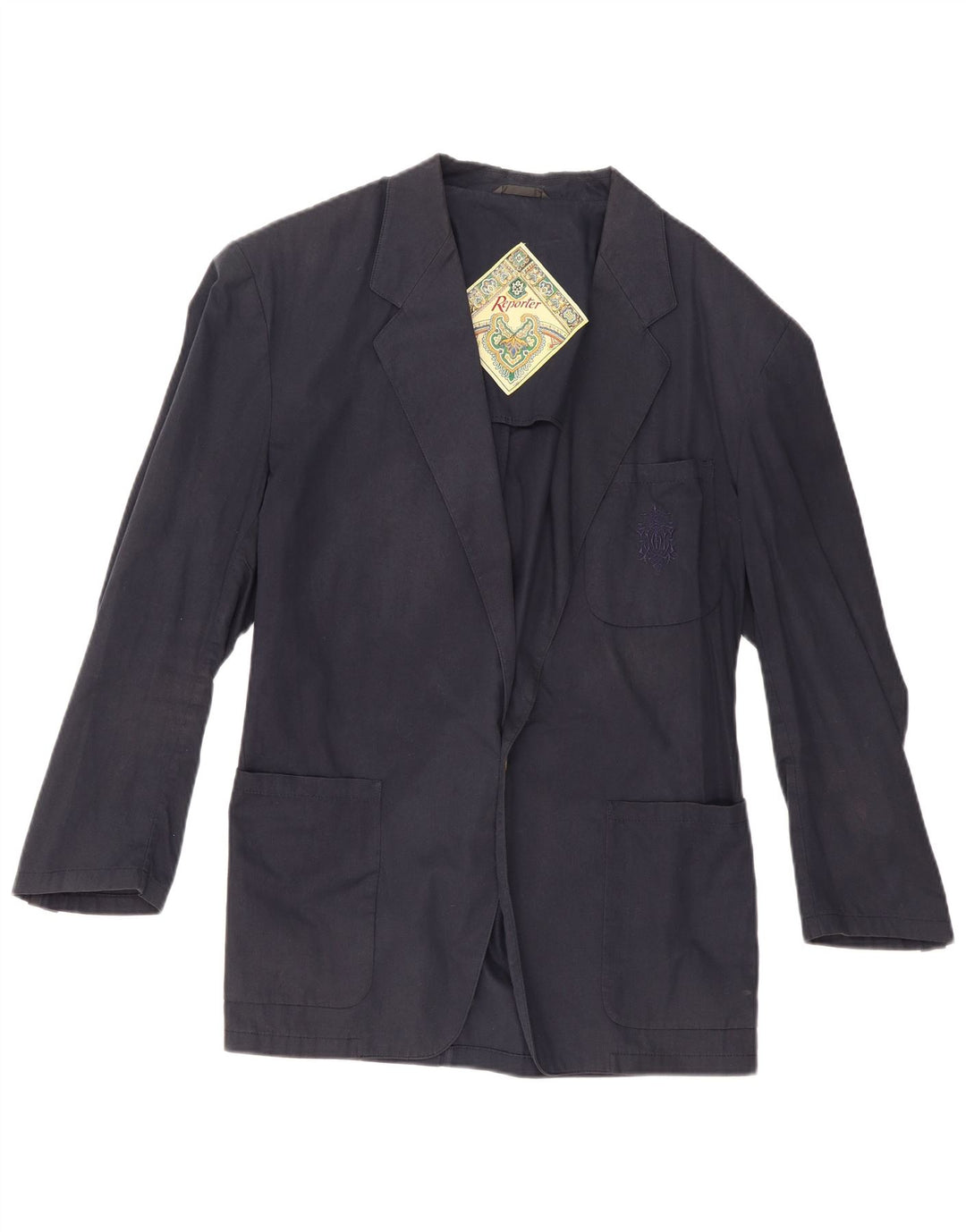 Reporter Chaqueta tipo blazer con 1 botón para hombre IT 52 XL Algodón azul marino