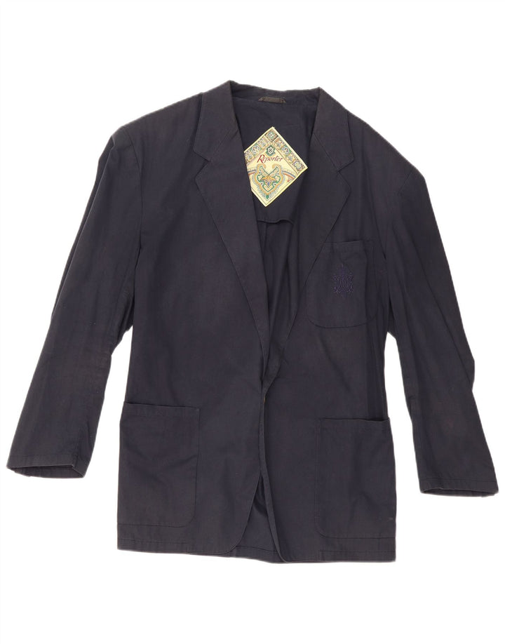 Reporter Chaqueta tipo blazer con 1 botón para hombre IT 52 XL Algodón azul marino