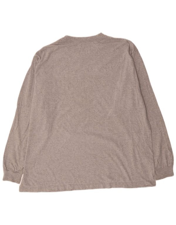 Reebok New Orleans Saints Graphic Top manga larga para hombre, 2XL, gris moteado