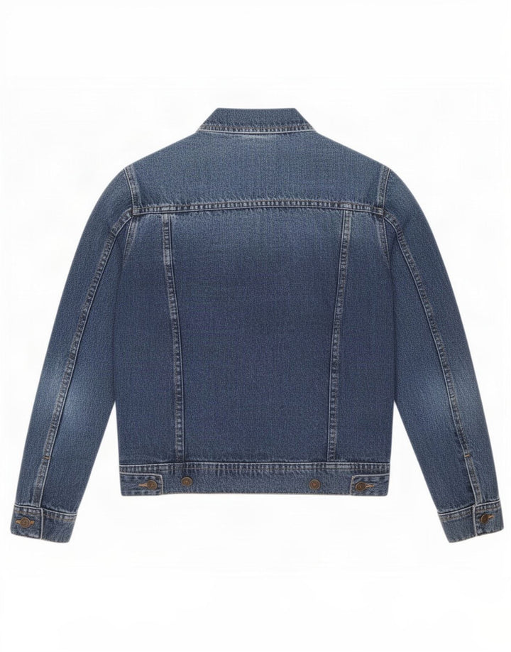 Zara Mujer Chaqueta Vaquera UK 10 Small Azul Algodón