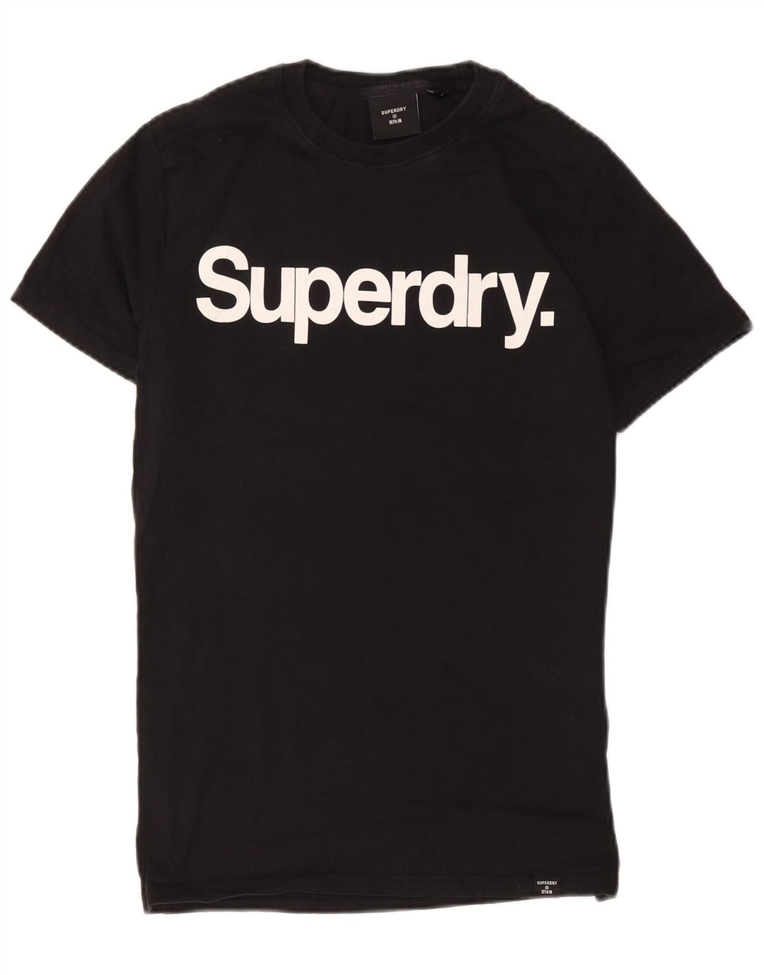 Superdry Camiseta con gráfico gráfico para hombre, parte superior mediana de algodón negro
