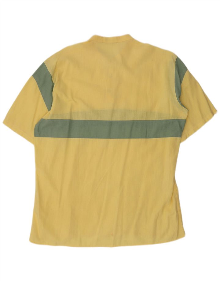 Peter Doney Camisa tipo jersey para hombre Talla 40 15 3/4 Bloque de color amarillo mediano