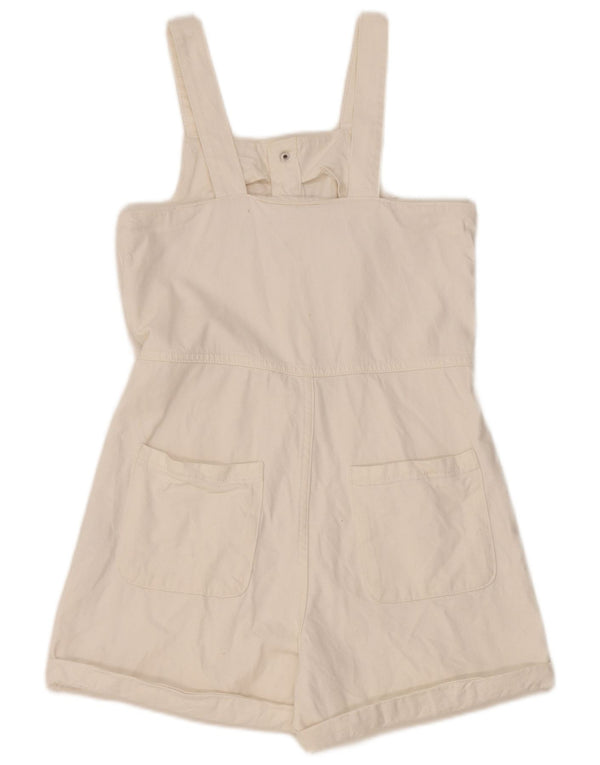 Zara Mono Corto Niña Denim 13-14 Años Blanco Algodón