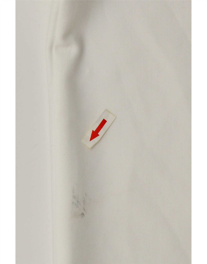 Zara Mujer Pantalón Chino De Pierna Ancha Mediano W28 L31 Blanco