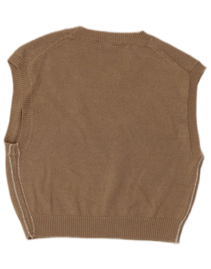 Zara Mujer Crop Vest Tank Top UK 42 Marrón Medio