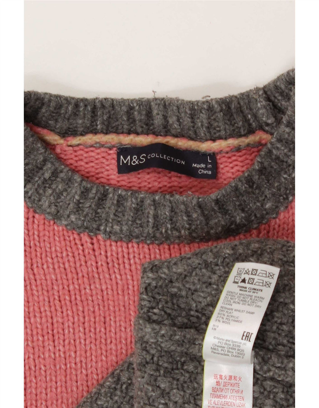 Marks & Spencer Suéter de Cuello Redondo para Mujer UK 46 Grande Multicolor
