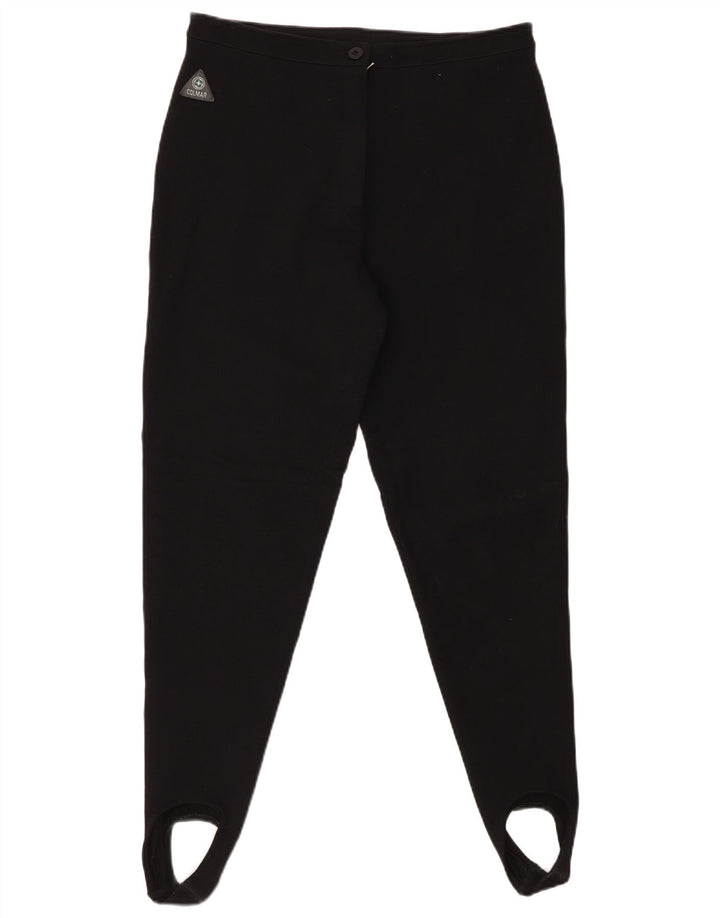 COLMAR Pantalones casuales con estribo de cintura alta para mujer IT 48 XL W30 L29 Negro