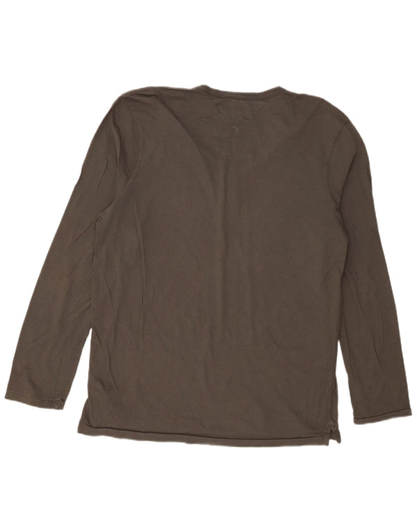 Tommy Hilfiger Hombre Top Manga Larga XL Algodón Caqui