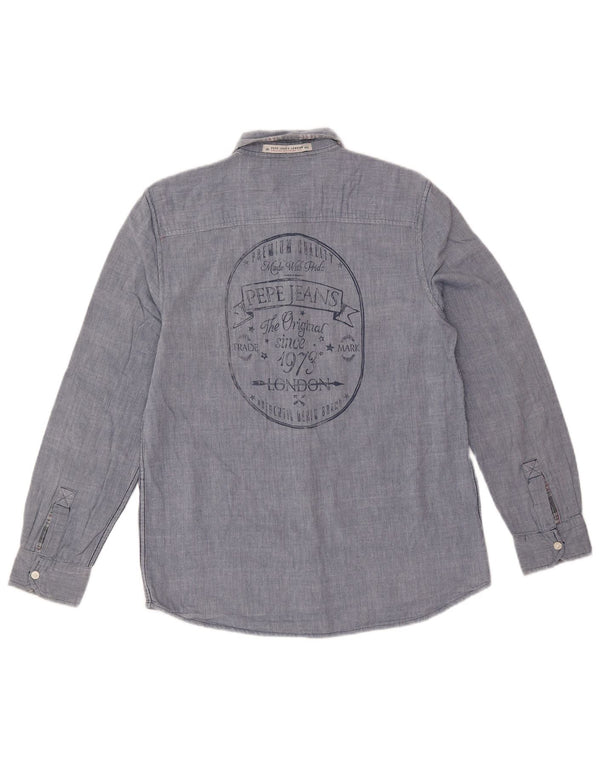 PEPE Jeans Camisa Mujer UK 44 Azul Medio