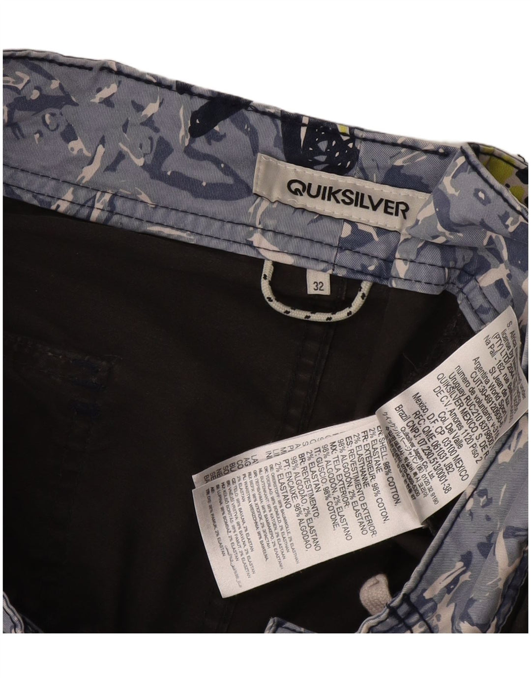 Quiksilver Hombre Bañador Gráfico De Algodón Gris Medio