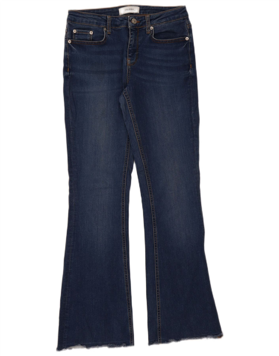 Zara Jeans Acampanados Para Mujer EU 38 Small W28 L31 Azul