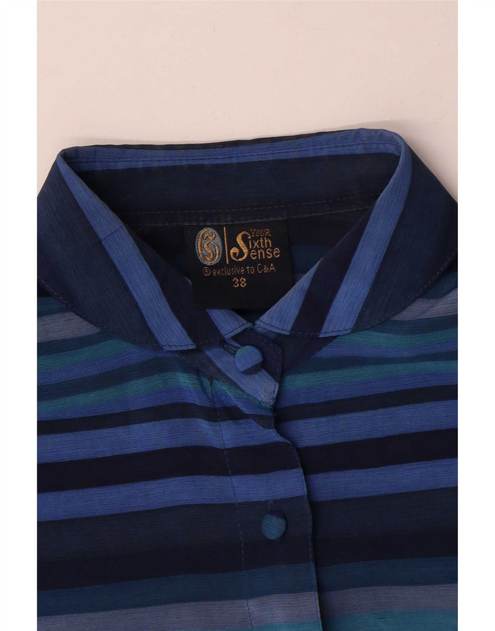 Your Sixth Sense Blusa camisera para mujer EU 38 Poliéster a rayas azul medio
