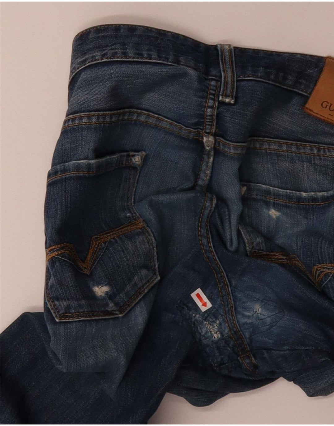 GUESS Mens Slim Jeans W30 L31 Blue Cotton