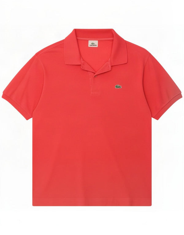 Lacoste Mens Polo Shirt Size 5 Large Pink Cotton